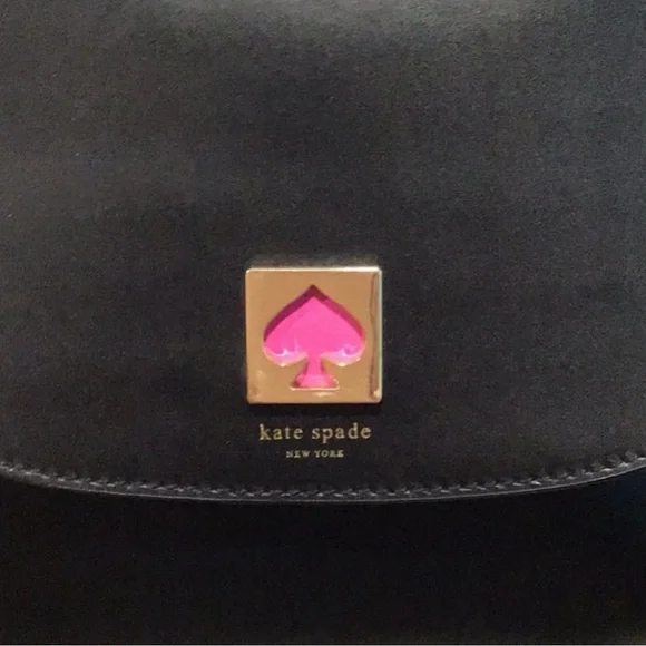 Kate Spade Doreen Bond Street Leather Crossbody/Shoulder Bag, Black/Pink - Picture 2 of 9